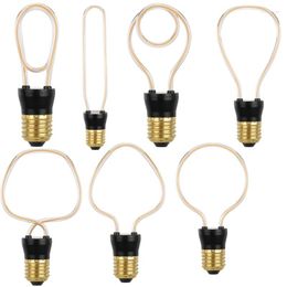 Dimmable Vintage Retro Filament Edison Antique E27 LED Light Bulbs Lamps 220V Warm White 5W Unique Shape For Bar Home Decoration