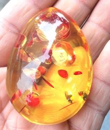 Pendant Necklaces Certificate Natural Mexican Amber Beeswax Water Drop 40 55 20mm
