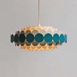 Pendant Lamps Nordic Creative Metal Living Room LED Chandelier Simple Children's Bedroom Dining Designer El Round