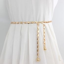 Belts Women Fashion Metal Hook Adjustable Waist Chain Decorative Dress Girl Y2K Clothes Accessories