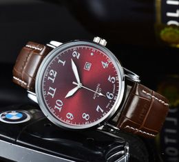 2022 Men's Luxury Quartz Watch Fashion Casual Three Needle Multifunctional Calendar Waterproof Belt Watches
