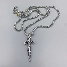 Retail Wholesale chain Dagger short Necklaces tennis 2023 Trend Neo-Gothic necklace For Men Women designers sword Pendant Necklace dainty Punk Jewellery EIZK