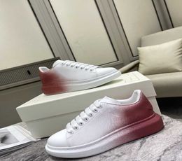 Brand Casual Shoes designer design 2022 round head leisure leather low red thick soled small white shoes size 35-42