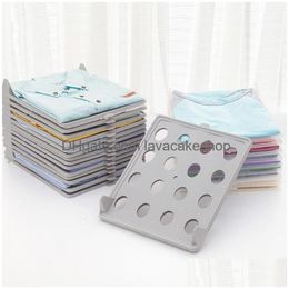 Storage Holders Racks 5/10 Pcs Shirt Tshirts Clothes Organizer Plastic Home Wardrobe Folding Board Tshirt Ders Rack T200415 Drop D Dh6Qt