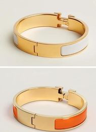2023 Schmuck Armreif 2PC Armbänder Designer Armband Edelstahl Mann Herren 18 Farbe Gold Schnalle für Männer und Frau Mode Jewelr261q
