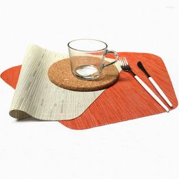 Table Mats Placemat Kitchen Accessories Fan-Shaped Environmental Protection Pvc Tableware Sets Mat Anti-Scald Washable