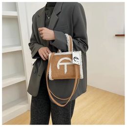 2023 new T winter F bag luxury brand mini small square bag handbag suede furry messenger designer bags