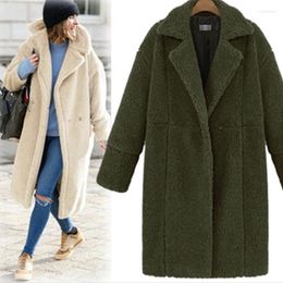 Women's Fur Fashion Jackets Sweaters Streetwear Be Suitable For Winter Women's Velvet Solid Color Long Woolen Coat Padded Pitch Green