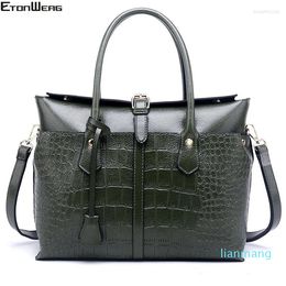 Evening Bags Women's Fashion Crocodile PU Leather Handbag Ladies Solid Messenger Bag Large Casual Tote Female Brand Designer Crossbody