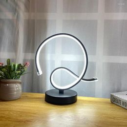 Table Lamps Creative LED Desk Lamp Modern Bedside Spiral Night Light Indoor Decorative Lighting Fixture