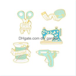 Pins Brooches Sewing Hine Enamel Pin For Women Fashion Dress Coat Shirt Demin Metal Funny Brooch Pins Badges Promotion Gift Dhgarden Dhdgl