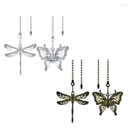 Pack Ceiling Fan Pull Chain Set Lighting & Pendant Extender Dragonfly And Butterfly