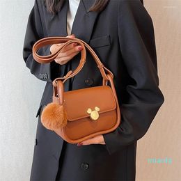 Evening Bags 2023 PU Leather Women's Designer Underarm Handbag Luxury Saddle One Shoulder Crossbody Cute Phone Purse