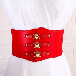 Belts Waist Belt Wide Simple Casual Individual Nice Appearance Contrast Color Stretchy Washable Clasp Strap For Daily Wear