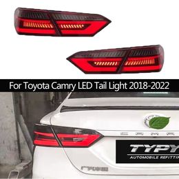 Car Taillights Assembly Dynamic Streamer Turn Signal Indicator Lights For Toyota Camry LED Tail Light Running Reverse Rear Lamp