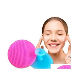 Bath Brushes Sponges Scrubbers Soft Face Brush Facial Exfoliating Sile Cleaning Pad Wash Spa Skin Scrub Cleanser Tool Drop Delive Otz4A