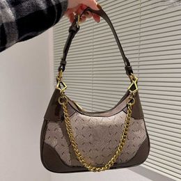 Shoulder Bags Women Designer Bag Gold letter Luxurys Handbag Half Moon Underarm Pouch Womens Fashion Leather Vintage Messenger Bags Purse 221123