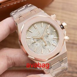 Wristwatches Classic Mens Watches Quartz Movement Watch 42mm Fashion Business Wristwatch Montre De Luxe Gifts for Men Rose Gold000