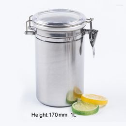 Storage Bottles Stainless Steel Airtight Sealed Canister Coffee Flour Tea Container Holder Organiseurs EasyTo Assemble De Rangement Cocin