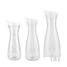 Water Bottles 600/1000/1600Ml Reusable Acrylic Bottle Lids Oil Milk Coffee Tea Jug Cup Plastic Powder Shake Drop Delivery Home Garde Otehg