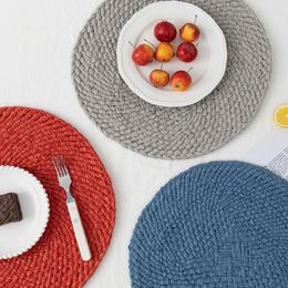 Table Mats Dish Mat High Quality Woven Dinning Cup Place Pad Rustic Dining