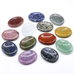 Natural Gemstone 35x45mm Worry Pocket Stone Thumb Gemstones Crystal Massage Chakra Worry Stones