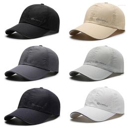 Ball Caps Quick Dry Running Baseball 2022 Summer Reflective Letters Mesh Gorras Cap Visor Mens Hat Sport Cool Fashion