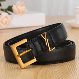 Belt men women thin designer belt with plated gold fashion letter buckle retro decoration belts for women dresses jean leather womens belts for women western style