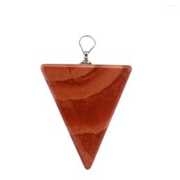 Pendant Necklaces Druzy Fashion Trendy Nice Jewellery Flower Purple Crystal Pendants For Women Gold-Color Opal Triangle Kolye Vintage