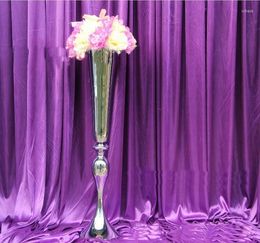 Party Decoration Elegant Sell Sliver And Gold Wedding Flower Vase Table Centerpiece 10 Pcs/lot