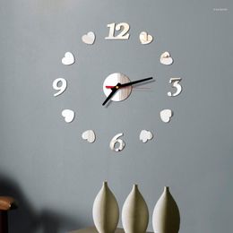 Wall Clocks Kids Bedroom Acrylic 3D Stickers Living Room Office Home DIY Quartz Needle Digital Watch Clock Decoration Decor