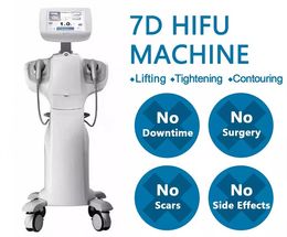 Dikey 7D HIFU Makine Yaşlanma Karşıtı Soğuk Terapi Birimi Kırışıklık Karşıtı Göz/Boyun/Yüz Kaldırma Cilt Sıkma Vücut Zayıflama