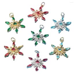 Charms Romantic Snowflake Flower Charm For Jewelry Making Supplies Earrings Necklace Bracelet Crafts Wholesale Diy Accessories Pendants