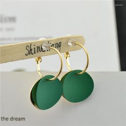 Backs Earrings Ladies Non Pierced Fake Piercing Morandi Color Green Red Gold Summer Fashion Jewelry Stylish Hoop For Women