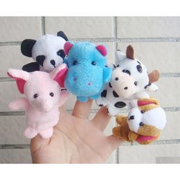 Puppets Cartoon Animals Finger Puppet Kids Toy Panda Hippo Rabbit Early Education Plush Bear Frog Parentchild Interaction Tell Storey Dhfza