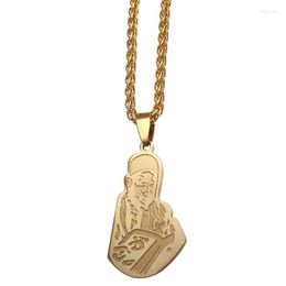 Pendant Necklaces Islam Muslim Engraved Famous Person Stainless Steel Necklace Jewellery