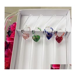 Drinking Straws Sts Wholesale Custom Hand Blown Glass St Colorf Heart Shape Pendant Wedding Party High Quality Bending Drop Delivery Dh7Tc