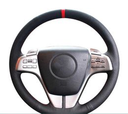 Customized Car Steering Wheel Cover Hand Sewing Anti-Slip Artificial Leather Braid Car Accessories For Mazda 6 Atenza 2009-2013