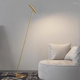 Floor Lamps Minimalist All-copper Reading Rotatable Lampfor Living Room Bedroom El Guest Long Pole Art Standing Lamp
