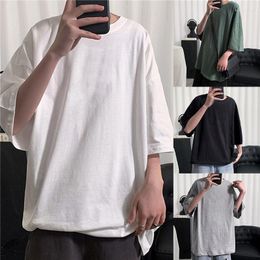Men's T Shirts Simple Fashion T-shirt Half Sleeve Solid Tops For Male Fitness Loose TShirts Harajuku O-neck Designer Tees Top