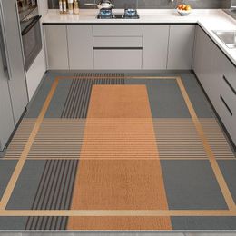 Carpets Minimalist Style For Living Room Anti-fouling Kitchen Floor Mat Large Area Balcony Pvc Leather Carpet Home Anti-slip Rug