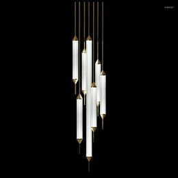 Chandeliers LED Art Deco Ancient White Flying Needle Chandelier Lighting Hanging Lamps 2022 Trend Lustre Para Sala Estar For Living Room