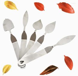Baking Tools 100pcs Stainless Steel Chocolate Feather Leaf Knife Modeling Making Mousse Cake Decoration