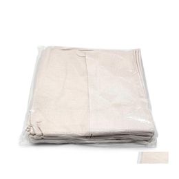 Cushion/Decorative Pillow Blank Sublimation Pocket Er Linen Polyester Beige Square Pillowcase Sofa Throw Envelope Cushion 40X40Cm Cu Ot4Ul