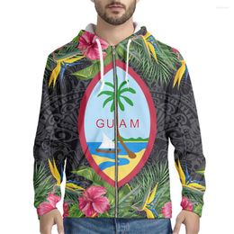 Men's Hoodies Men's Autumn Casual Long Sleeve Oversized Sweatshirts Polynesian Tribal With Guam Design Loose Tracksuit For Men Clothes