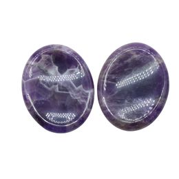 Natural Crystal Amethyst Gemstone Worry Stone Colorful Massage Healing Energy Worry Stones For Thump