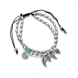 Anklets For Women Foot Accessories Leaf Symbol Summer Beach Barefoot Sandals Bracelet Ankle On The Leg Female