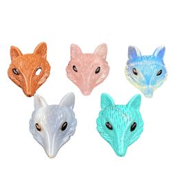 Handmade Craved Fox Heads Gemstone Pendant for Making Jewelry Necklace Healing Crystal Statue Animal Crystal Choker