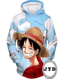 3D Print Hoodie One Piece Luffy Sweater Mens Women Whoodies Семейный подарок для детей толстовок унисекс пуловерская пара Tee2250432