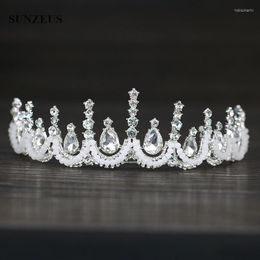 Headpieces Wholesale Bridal Crowns Glitter Crystal Silver Wedding Tiaras Marriage Headband Birthday Party Head Decorations SQ319